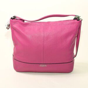 Coach Park Leather Hobo Bright Magenta F23293 NWT
